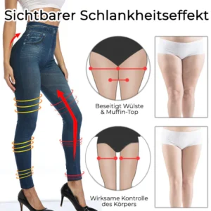 Fivfivgo™ thermal fleece denim jeggings