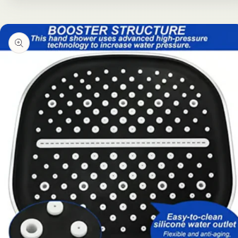 8-speed Oversized Panel Pressurized Shower Head