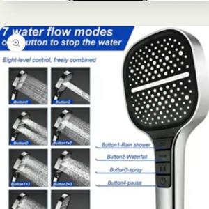 8-speed Oversized Panel Pressurized Shower Head